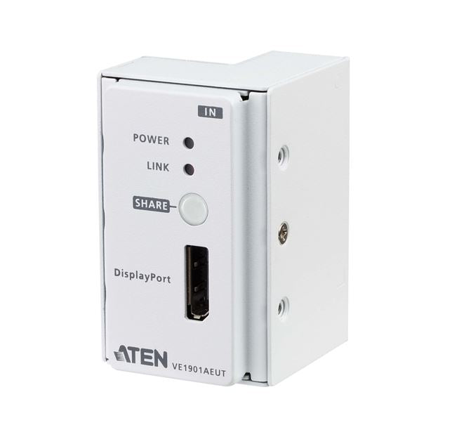 Aten VE1901AEUT DisplayPort HDBaseT-Lite Transmitter, built-in PoH, Support RS-332 channel transmission, Built-in 8KV/15KV ESD protection Aten VE1901AEUT DisplayPort HDBaseT-Lite Transmitter, built-in PoH, Support RS-332 channel transmission, Built-in 8KV/15KV ESD protection